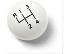 3961437w Oer Shift Knob Composite Round White Manual Logo Chevy Pontiac