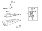 6w6z-7210-p Ford Genuine Thunderbird Shifter