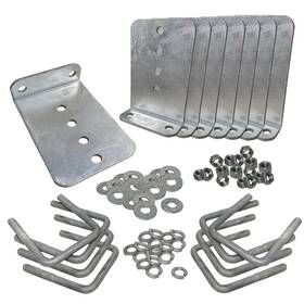 X110-b A.a 8 Pack Inch Galvanized L-type Bunk Bracket Kit For Boat Trailer Fits 3x3