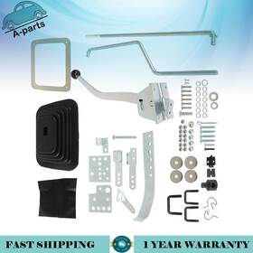 Apt98560 A-parts-a Speed Floor Shifter Automatic Fit For Gm Th350 Ford C-4 C-6 3&4-speed Chrome