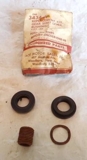 3434-a Ace Motor Sales Ford Mercury Lincoln Nos 1940-48 All Gear Shift Lever Bushing Kit