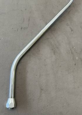 Ascar23d American Shifter Company 23 Inch Double Bend Handle Chrome Display Model