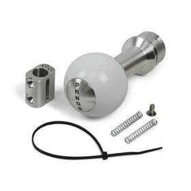 Barton Industries 604310853686 Shift Knob White With Pattern/brushed Accents Automatic Mus