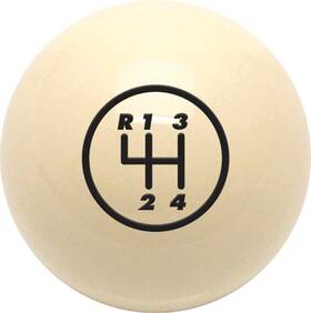 Mn2566 Classic Industries Cue Ball 4 Speed Shift Knob With Pattern Reverse Upper Left