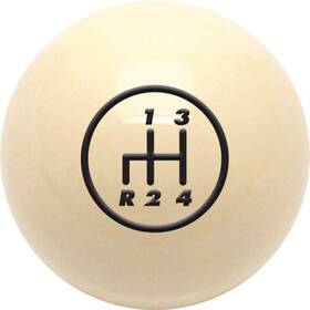Mn2567 Classic Industries Cue Ball 4 Speed Shift Knob With Pattern Reverse Lower Left