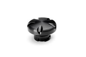 Lso-01-b Clayton Machine Works Engine Oil Cap Billet Aluminum Grooved Black