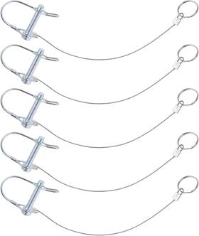 599420 Euphhonycs 5pcs Trailer Coupler Pin 5/16 Inch X 1-3/4 Hitch With Silver
