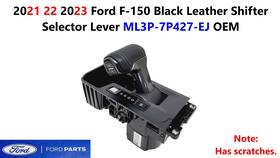Ml3p-7p427-ej Ford 2021 22 2023 F150 Black Leather Shifter Selector Lever