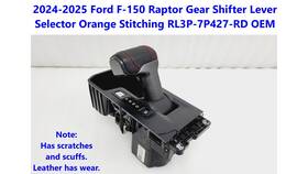 Rl3p-7p427-rd Ford 24-25 F150 Raptor Gear Shifter Lever Selector Orange Stitching Rl3p7p427rd