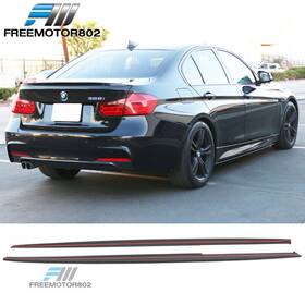 Fz-8-sk-f30-1213msp Free-motor802 Fits 12-18 Bmw F30 3-series M-t M-sport Side Skirts Extension Splitter Pp 2pcs