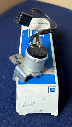 14047136 Gm Corvette Neutral Safety Switch - 1984-86 Nos Gm#
