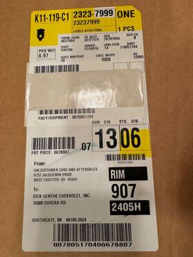23237999 Gm Genuine Parts Automatic Transmission Shifter Cable Fits 07-09 Saturn Aura