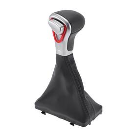 000237heroa240817 Heroffix Automatic Gear Shifter Knob Cover Audi A4 2009-2014 Gray Faux Leather