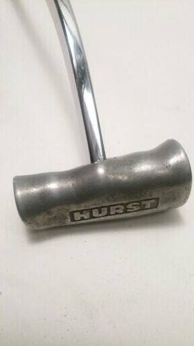 1556-262 Hurst Chrome Steel 1556 262 With Logo Aluminum T Handle Shifter