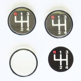 1690003-1690014 Hurst Vintage 1980s Usa Nos 4 Speed Knob Plastic Clear Lens Pattern Disc