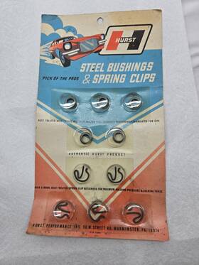 332-7300 Hurst Vintage 332 7300 Inch Pic Of The Pros Steel Bushings And Spring Clips