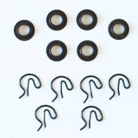 3327302-661 Hurst Super 661 Hardened Tool Steel Shifter Bushings Clips .500 Inch Id Hole Set 6