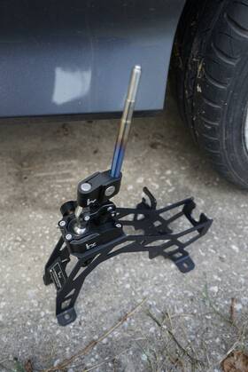 Hyb-sas-01-37 Hybrid Racing Adjustable Short Shifter For 16-20 Honda Civic Mt - Black