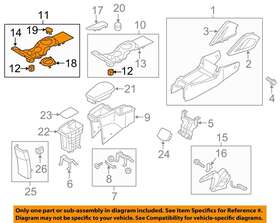 846502v230ry Hyundai Oem 2012 Veloster Center Console-top Cover