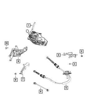 04670727ab Mopar Genuine Transfer Case Shift Cable