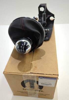 04670628aa Mopar 4670628aa New Oem Genuine Fiat 5 Speed Shifter Black Leather Red 2012 2017 500