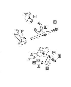 5086351aa Mopar Genuine Transfer Case Sector