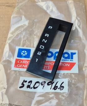 5209966 Mopar 1979-1990 Omni Rampage Charger Turismo Nos A/t Floor Shift Indicator Lens