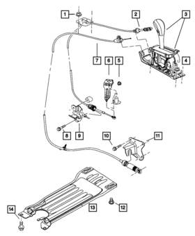 52109748ab Mopar Genuine Gearshift Control Cable