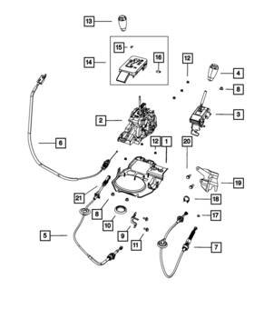 68092240ab Mopar Genuine Transfer Case Shift Cable