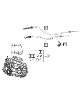 68201333aa Mopar Genuine Gearshift Control Cable