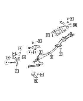 68302137aa Mopar Genuine Gearshift Control - Cable