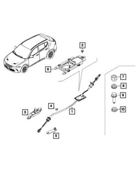 68504026aa Mopar Genuine Gearshift Control Cable