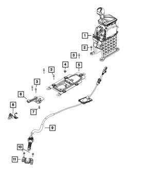 68575175aa Mopar Genuine Gearshift Control Cable