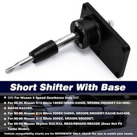 Pqy-5388 Pqy 663253250938 Short Throw Shifter With Base Fits 89-99 Nissan 240sx S13 S14 Silvia Ca18 Sr20