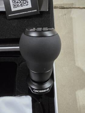 084401bm Raceseng New Stratose Weighted Shifter Matte Leather Black