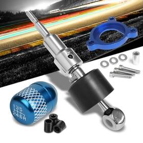 Mur-sht-ns13 Shifter Megan Racing Knob Urmarketoutlet Short Light Blue Net/white 6-speed For 03-08 Nissan 350z Mt