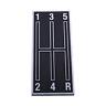 Slg-f1-np5 Silver Sport Transmissions 5 Speed Shift Pattern Plate 1968 1969 Cama