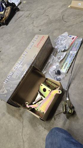 Zss3f6f Slick Shift Gm Powerglide Single Action Shifter Kit 8in Arm With Black Knob American
