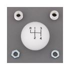 Sum-72416-whi Summit Racing Shift Knob Round Thread On 190861019157