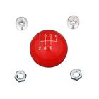 Sum-72616-red Summit Racing Shift Knob Round Thread On 190861019324