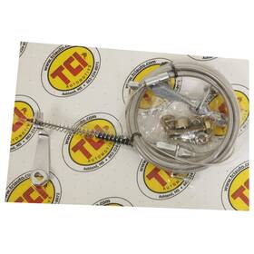430806 Tci Automotive Auto Kickdown Cable Throttle Valve Ford Aod Braided Stainless Steel Kit