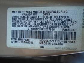242.to1b99 Toyota Shifter Assembly Only Corolla 1999 Transmission Shift 1744448