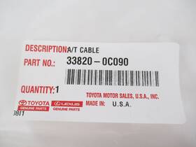 33820-0c090 Toyota Genuine Oem Trans Shift Control Cable 08-21 Tundra Sequoia