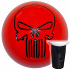 Twisted Shifterz Orange Punisher Skull Non Threaded Shift Knob Blk