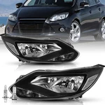 Halogen Headlights 2012-2014 Ford Focus With Bulbs Black Left +right Pair. Fixed Price $83.99.