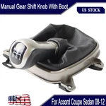5 Speed Manual Gear Shift Knob With Boot For Honda Accord Coupe Sedan 2008-2012. Fixed Price $23.18.