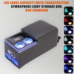7 Led Center Console Organizer W/ Fast Charging Stand, Cup Holder & Phone. Fixed Price $100.55.