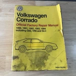 Corrado Volkswagen Bentley Official Factory Repair Manual 1990-1994 G60 VR6. Fixed Price $99.95.