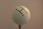 Speed Imprinted Knob White 3/8"-16 For Hurst Chrome Shifter Sticks. Fixed Price $28.00.