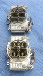 Look Matched Pair Holley 660 Center Squirter Tunnel Ram Carburetors List 4424. Fixed Price $795.00.